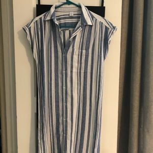 Button down shift dress
